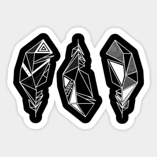 Feather Or Knife? White Version Sticker